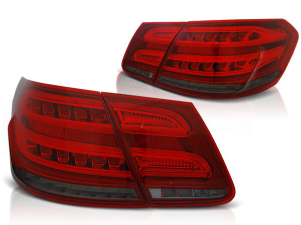 Baklykter Mercedes W212 E-Class 09-13 Sedan LED Bar Rød/Røykfarget – bilde 2 av 2