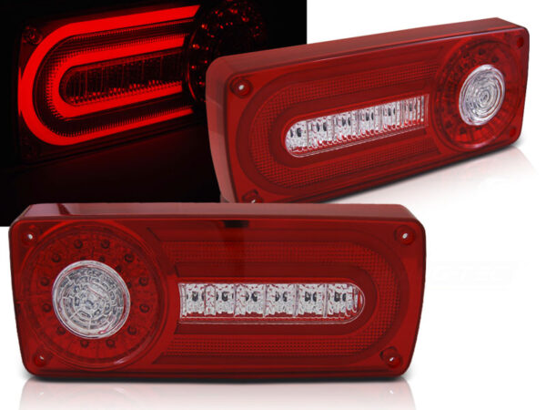 Baklykter Mercedes W463 G-KLASA 90-12 LED Bar Rød/Hvit – bilde 1 av 2