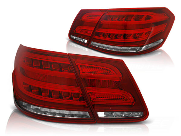 Baklykter Mercedes W212 E-Class 09-13 Sedan LED Bar SEQ Rød/Hvit – bilde 2 av 2
