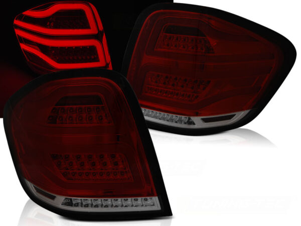 Baklykter Mercedes M-Class W164 09-11 LED Bar Rød/Røykfarget – for original LED – bilde 1 av 2