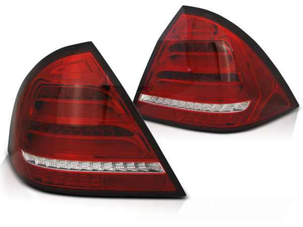 Baklykter Mercedes W203 Sedan 00-04 LED Bar SEQ Rød/Hvit – bilde 2 av 2