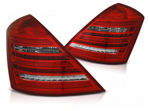 Baklykter W222 LOOK Mercedes W221 S-Class 05-09 LED SEQ Rød/Hvit – bilde 2 av 2