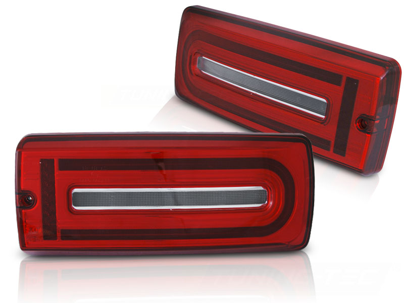 Baklykter Mercedes W463 G-klasse 90-18 Led Bar Red White - Bilde 2