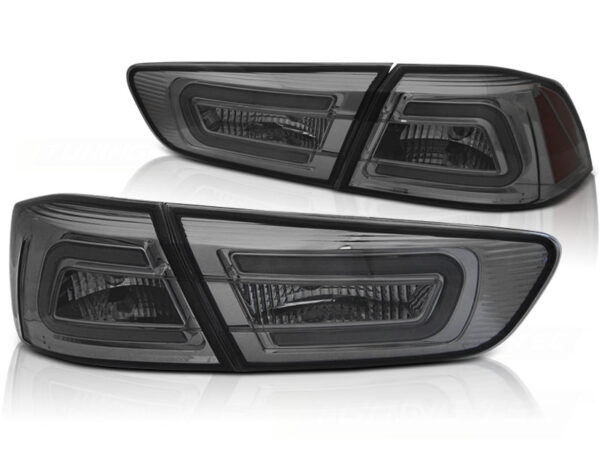 Baklykter Mitsubishi Lancer 8 Sedan 08-11 LED Bar Røykfarget – bilde 2 av 2