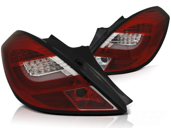 Baklykter Opel Corsa D 3D 04.06-14 Hatchback 3D LED Bar Rød/Hvit – bilde 2 av 2