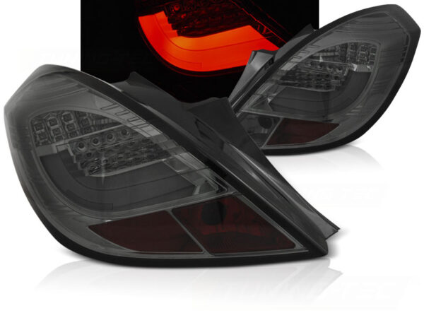 Baklykter Opel Corsa D 3D 04.06-14 Hatchback 3D LED Bar Røykfarget – bilde 1 av 2