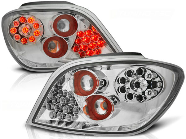 Baklykter Peugeot 307 04.01-07 Hatchback LED Krom