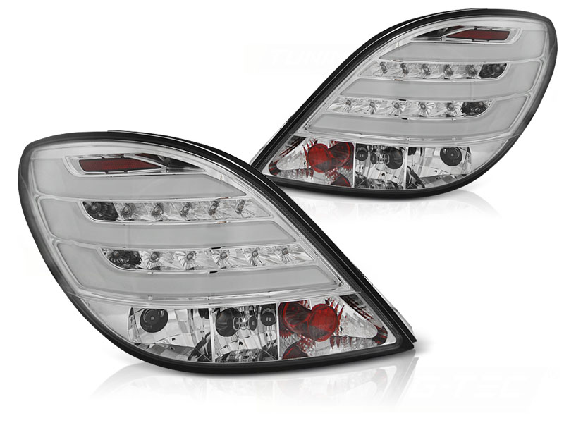 Baklykter Peugeot 207 3d / 5d 05.06-06.09 Chrome Led Bar - Bilde 2