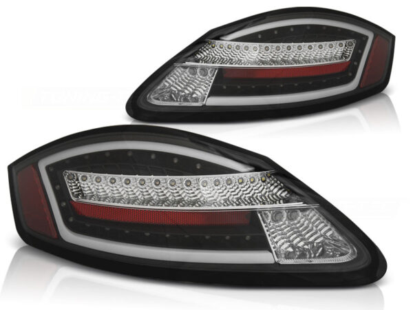Baklykter Porsche BOXSTER/CAYMAN 987 05-08 LED Bar SEQ Svart – bilde 2 av 2
