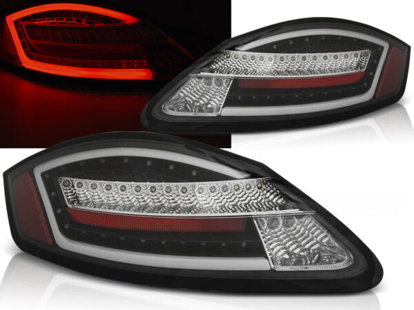 Baklykter Porsche BOXSTER/CAYMAN 987 05-08 LED Bar SEQ Svart – bilde 1 av 2