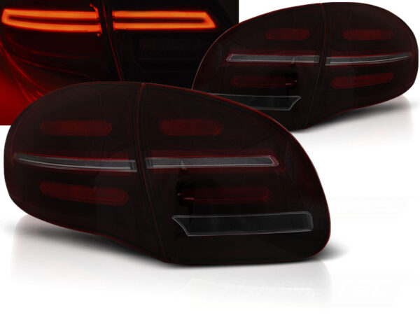 Baklykter Porsche Cayenne 10-15 LED Bar SEQ Rød/Røykfarget – bilde 1 av 2