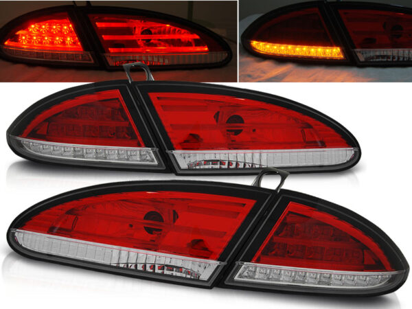 Baklykter Seat Leon 06.05-09 LED Rød/Hvit – bilde 1 av 2