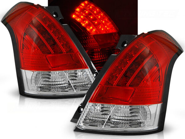 Baklykter Suzuki SWIFT 05-.05-10 LED Rød/Hvit – bilde 1 av 2