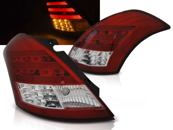 Baklykter Suzuki SWIFT V 10- LED Bar Rød/Hvit – bilde 1 av 2