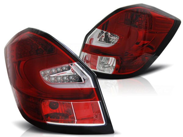 Baklykter WHIE Skoda FABIA II 07-06.14 Stasjonsvogn, Hatchback LED Bar Rød – bilde 2 av 2