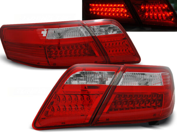 Baklykter Toyota CAMRY 6 XV40 06-09 LED Rød/Hvit – bilde 1 av 2