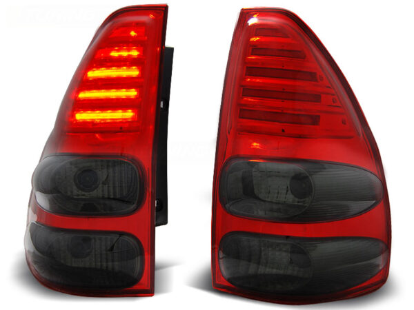 Baklykter Toyota LAND CRUISER 120 03-09 LED Rød/Røykfarget