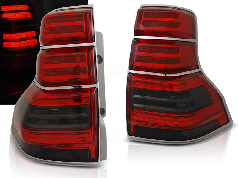 Baklykter Toyota Land Cruiser 150 09-13 Red Smoke Led