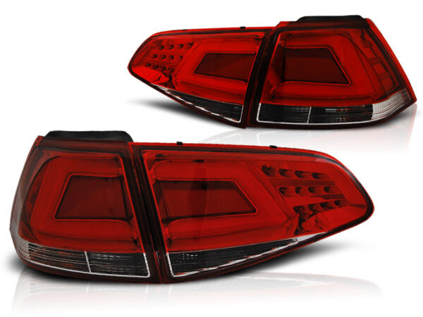 Baklykter WHIE VW Golf 7 13-17 Hatchback LED Bar Rød – for original LED – bilde 2 av 2