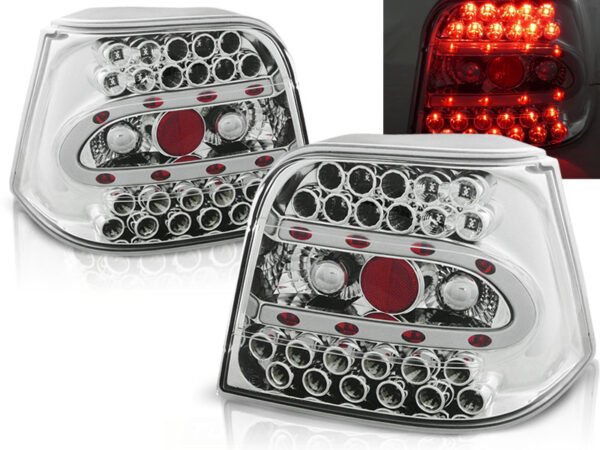 Baklykter VW Golf 4 09.97-09.03 Hatchback LED Krom – bilde 1 av 2