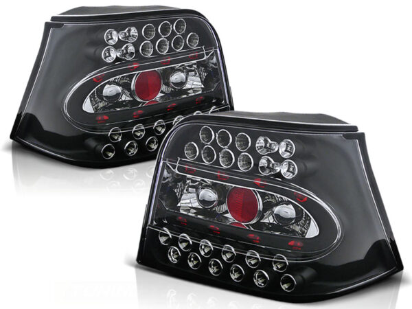 Baklykter VW Golf 4 09.97-09.03 Hatchback LED Svart – bilde 2 av 2
