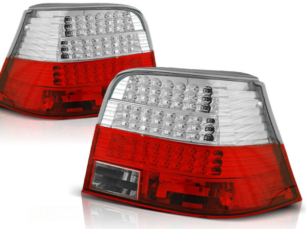Baklykter VW Golf 4 09.97-09.03 Hatchback LED Rød/Hvit – bilde 2 av 2