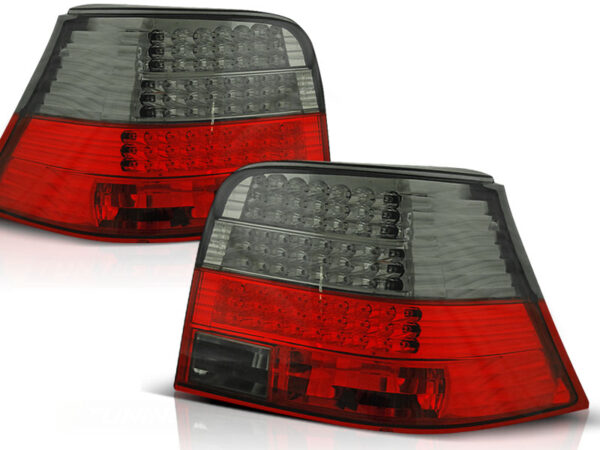 Baklykter VW Golf 4 09.97-09.03 Hatchback LED Rød/Røykfarget – bilde 2 av 2