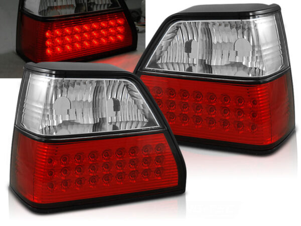 Baklykter VW Golf 2 08.83-08.91 Hatchback LED Rød/Hvit – bilde 1 av 2