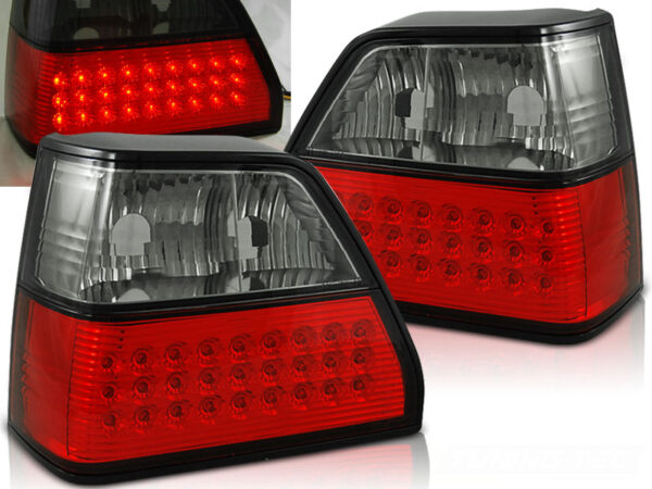 Baklykter VW Golf 2 08.83-08.91 Hatchback LED Rød/Røykfarget – bilde 1 av 2