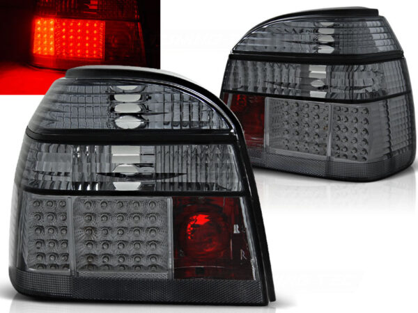 Baklykter VW Golf 3 09.91-08.97 Hatchback, Cabrio LED Røykfarget – bilde 1 av 2