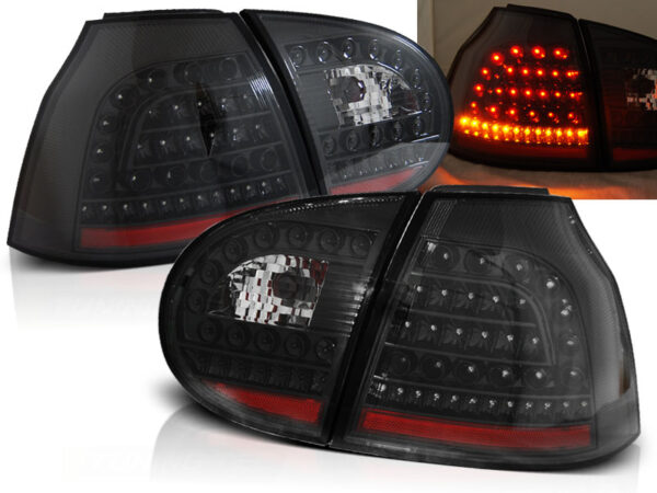 Baklykter VW Golf 5 10.03-09 Hatchback LED Svart – bilde 1 av 2