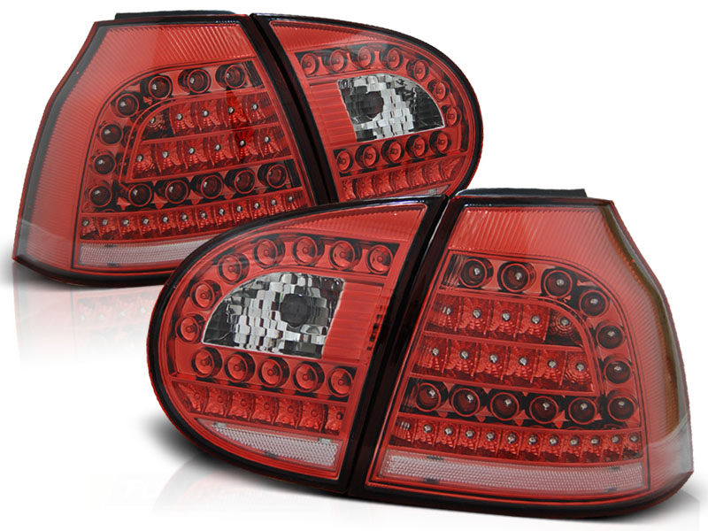Baklykter VW Golf 5 10.03-09 Led Red White - Bilde 2