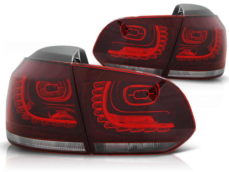 Baklykter VW Golf 6 10.08-12 Led Red White - Bilde 2
