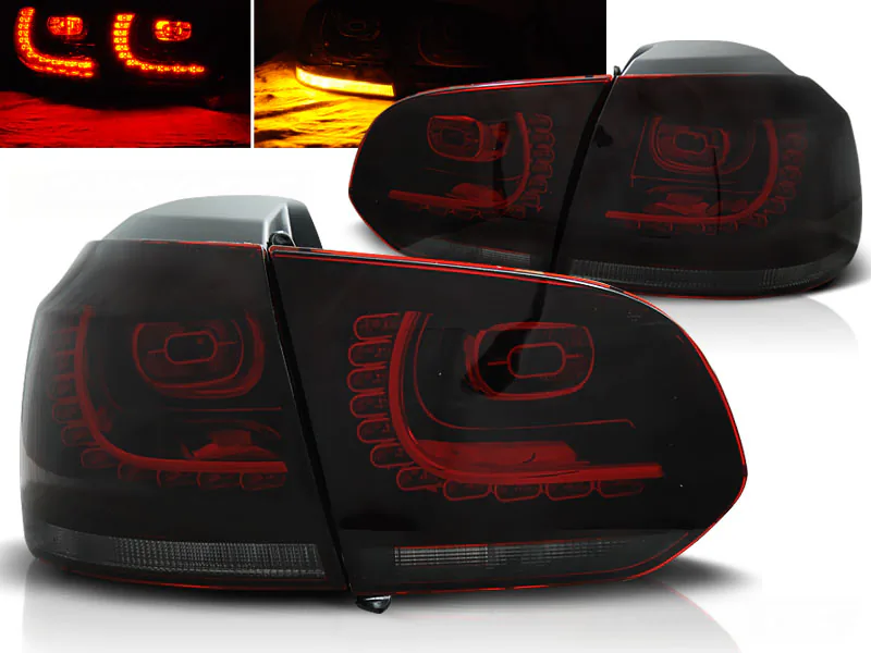 Baklykter VW Golf 6 10.08-12 Led Red Smoke