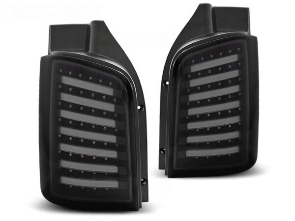 Baklykter VW T5 04.03-09/10-15 Bakluke LED Bar Svart/Røykfarget