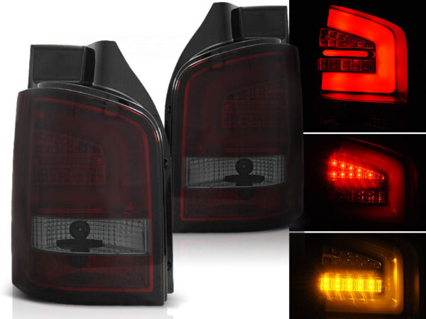 Baklykter VW T5 04.03-09 Bakluke LED Bar Rød/Røykfarget – bilde 1 av 2
