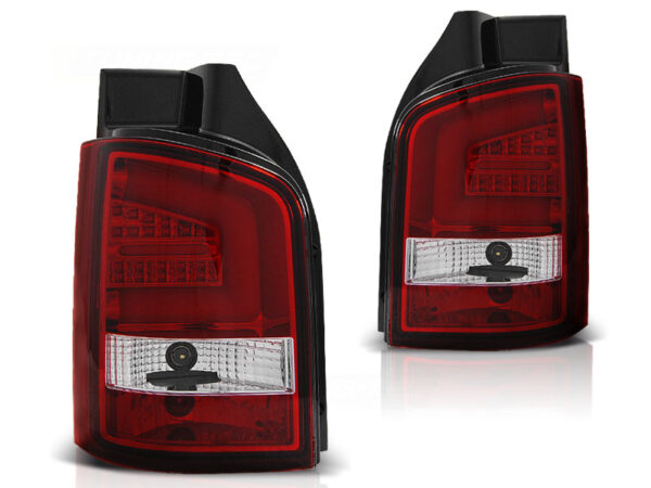 Baklykter WHIE VW T5 04.10-15 Bakluke LED Bar Rød