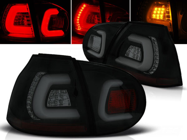 Baklykter VW Golf 5 10.03-09 Hatchback LED Bar Svart/Røykfarget – bilde 1 av 2