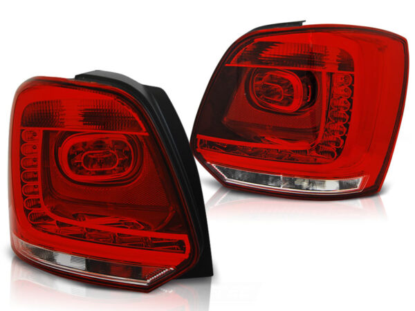 Baklykter VW Polo 09-14 Hatchback LED Rød/Hvit – bilde 2 av 2