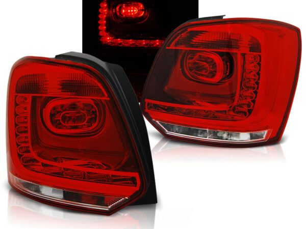 Baklykter VW Polo 09-14 Hatchback LED Rød/Hvit – bilde 1 av 2
