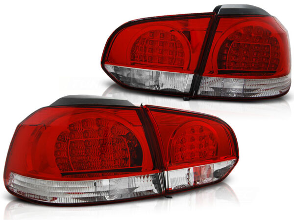 Baklykter VW Golf 6 10.08-12 Hatchback LED Rød/Hvit – bilde 2 av 2