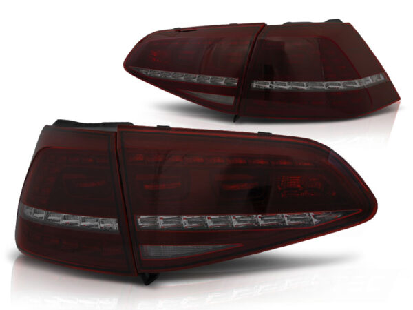 Baklykter SPORT VW Golf 7 13-17 Hatchback LED SEQ Rød/Røykfarget – for original LED – bilde 2 av 2