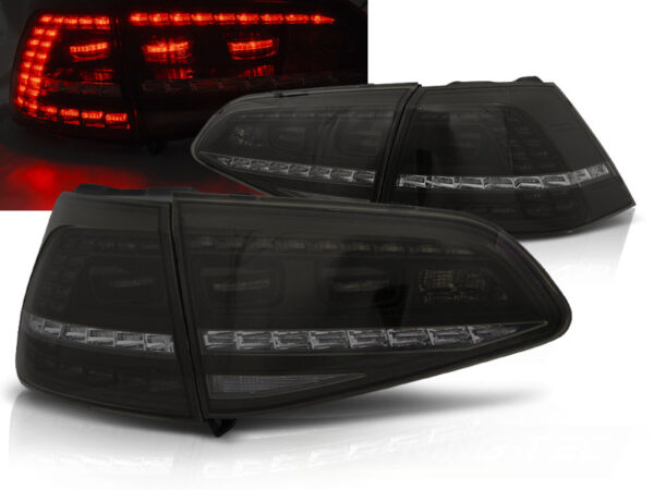 Baklykter SPORT VW Golf 7 13-17 Hatchback LED SEQ Røykfarget – for original LED – bilde 1 av 2
