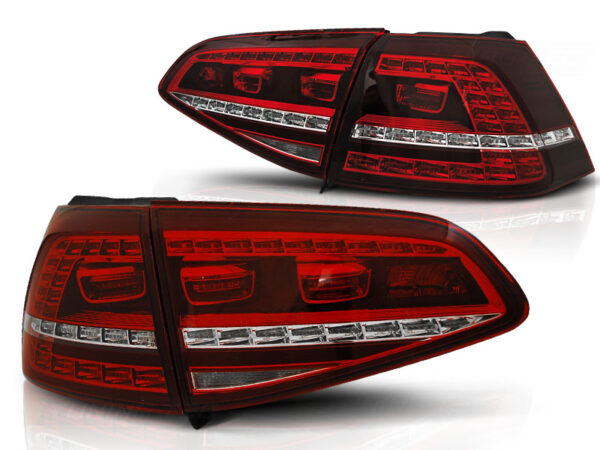 Baklykter SPORT VW Golf 7 13-17 Hatchback LED Rød/Hvit – for original LED – bilde 2 av 2