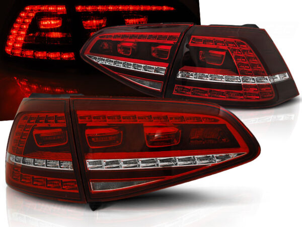 Baklykter SPORT VW Golf 7 13-17 Hatchback LED Rød/Hvit – for original LED – bilde 1 av 2