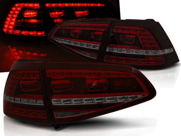 Baklykter SPORT VW Golf 7 13- 17 Hatchback LED Rød/Røykfarget – for original LED – bilde 1 av 2