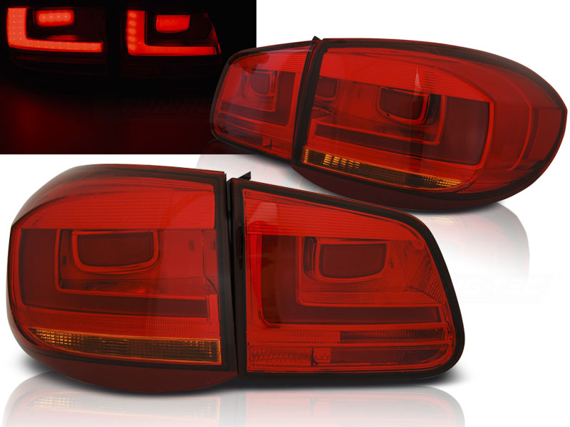 Baklykter VW Tiguan 07-07.11 Led Bar Red
