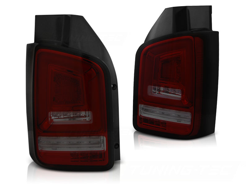 Baklykter VW T5 04.03-09 Led Bar Red Smoke Seq - Bilde 2