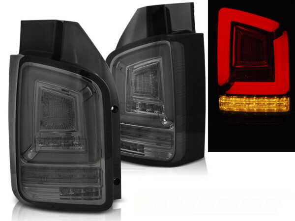 Baklykter VW T5 10-15 Transporter LED Bar SEQ Røykfarget – bilde 1 av 2