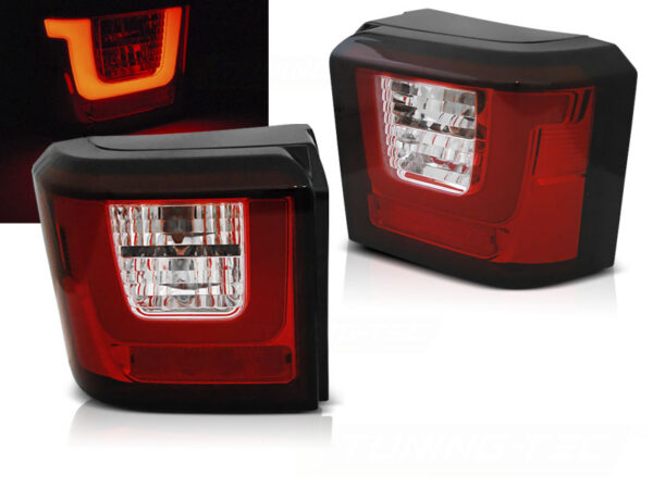 Baklykter WHIE VW T4 90-03.03 TRANSPORTER, CARAVELLE, MULTIVAN LED Bar Rød – bilde 1 av 2